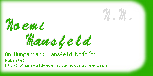 noemi mansfeld business card